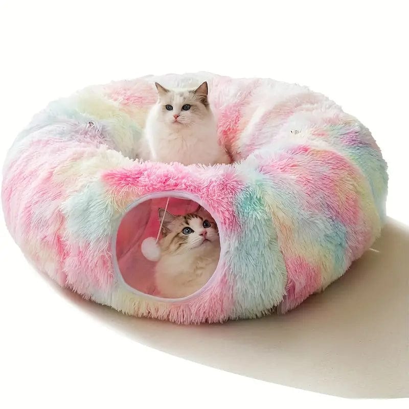 Cat Tunnel Bed – 2-in-1 Play Tunnel with Cozy Nest for Cats