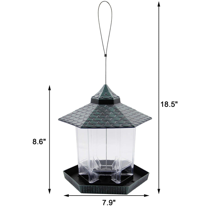 Green Squirrel-Proof Hanging Bird Feeder – Perfect for Garden & Yard