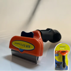 Deshedding Brush with Self-Cleaning Button — Removes Up to 90% of Loose Undercoat Fur
