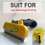 Deshedding Brush with Self-Cleaning Button — Removes Up to 90% of Loose Undercoat Fur