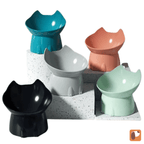 Elevated Non-Tip Cat Bowl – Angled Design for Comfortable Feeding