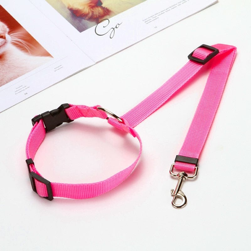 Adjustable Pet Car Safety Belt — Secure Seat Belt Restraint for Dogs & Cats