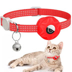 Adjustable cat collar with GPS holder shown in multiple colors
