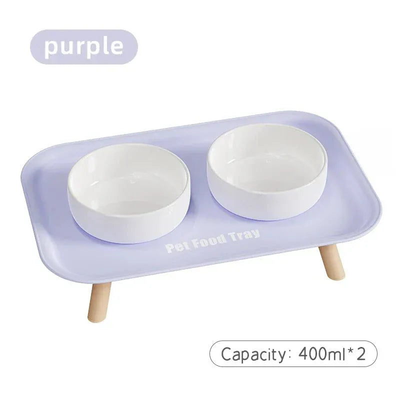 Elevated Double Pet Bowl Set – Raised Food & Water Station