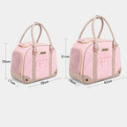 Spacious stylish pet travel bag with secure zipper closure