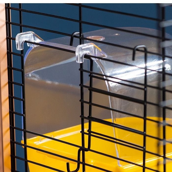 clean bird bath ready for use in bird cage environment
