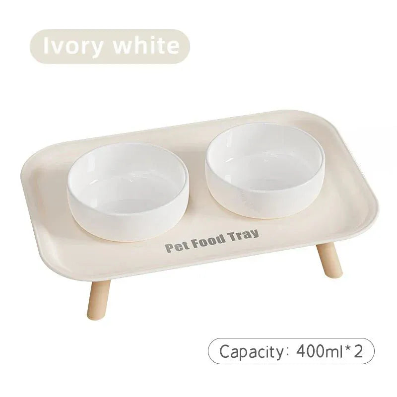Elevated Double Pet Bowl Set – Raised Food & Water Station