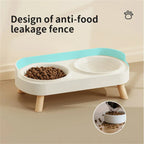 Uma tigela dupla colorida de dopamina para animais de estimação, alimentação da moda, grande capacidade, aço inoxidável, tigela para cães, água potável, pescoço, gato, tigela dupla