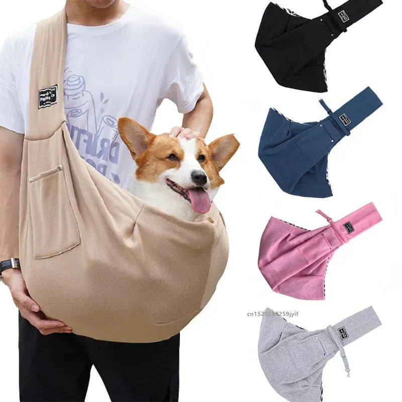 Confortável animal de estimação crossbody bolsa de ombro viagem ao ar livre portátil gato filhote de cachorro sling transportadora saco cão carregando suprimentos