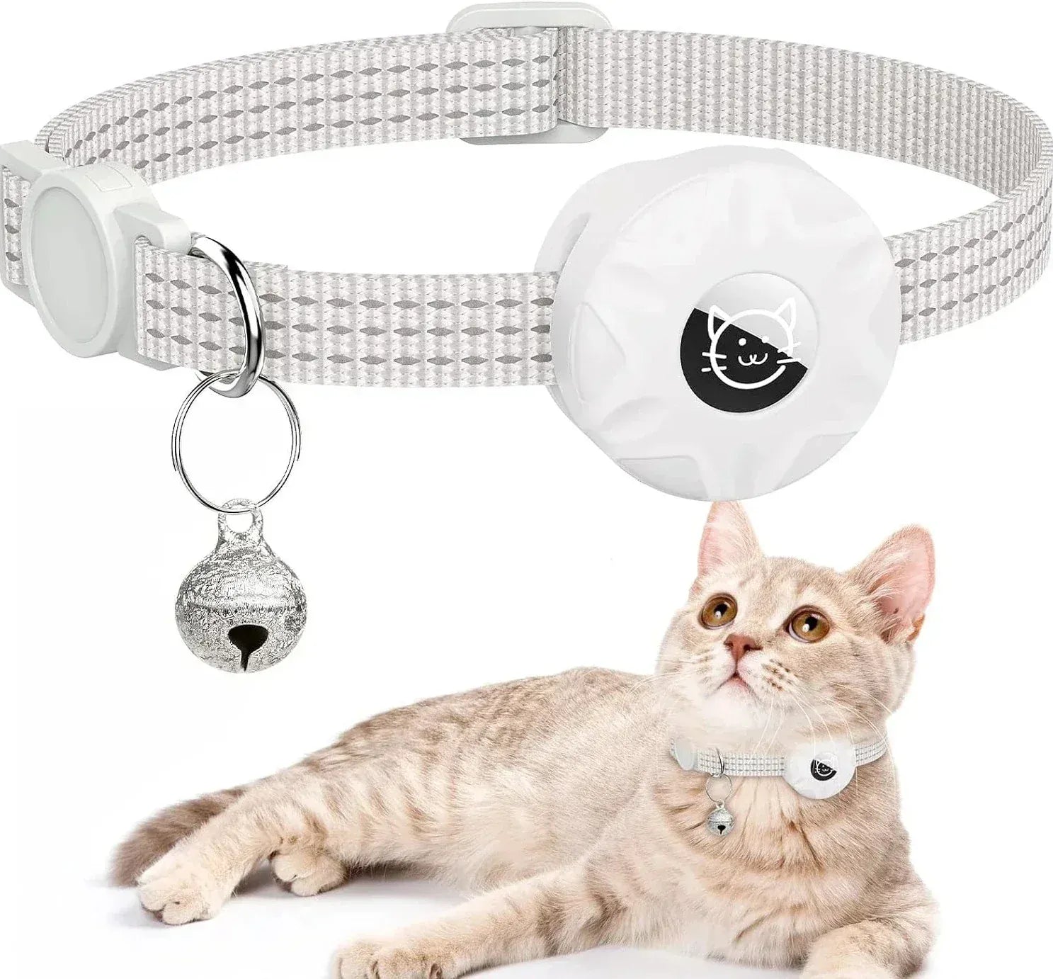 Cat Collar with GPS Holder — Adjustable Safety Collar for Cats