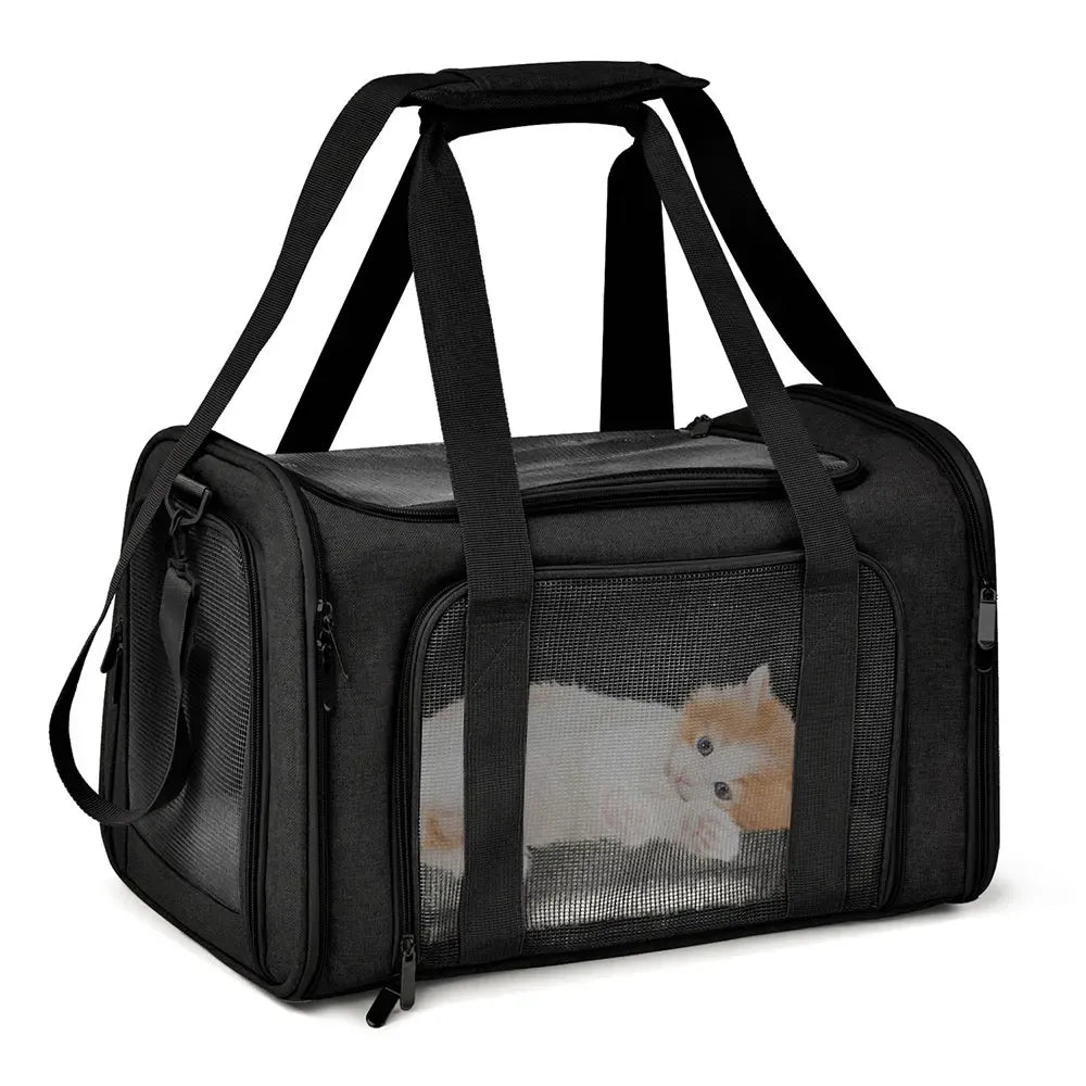 Small Pet Travel Carrier — Breathable Comfort for Cats and Small Dogs