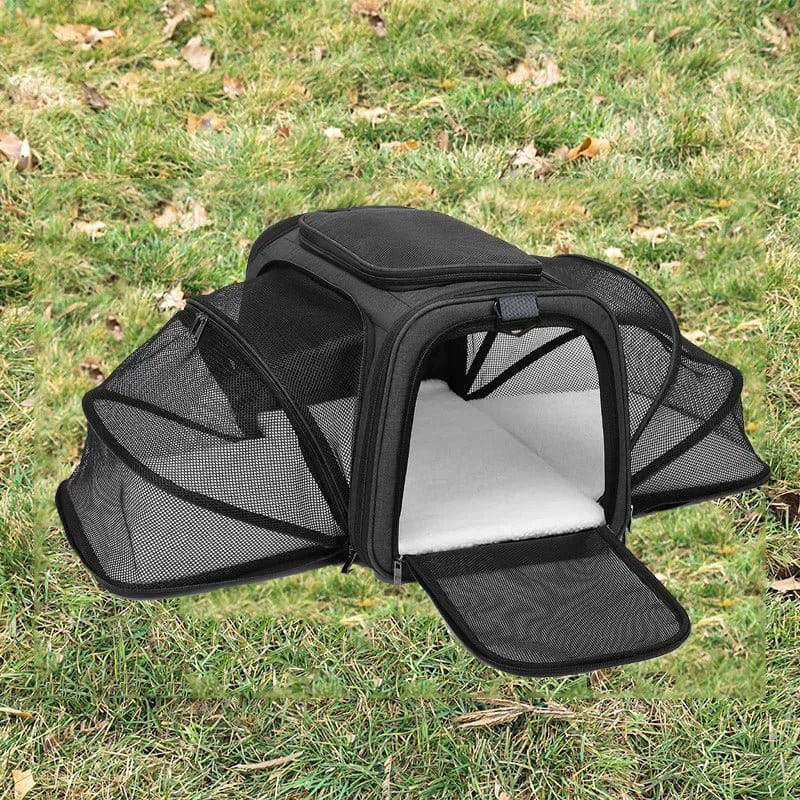 Expandable Foldable Pet Carrier — Extra Space & Breathable Comfort