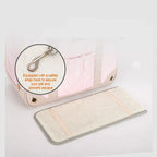 Interior padding and safety clip detail inside stylish pet travel bag