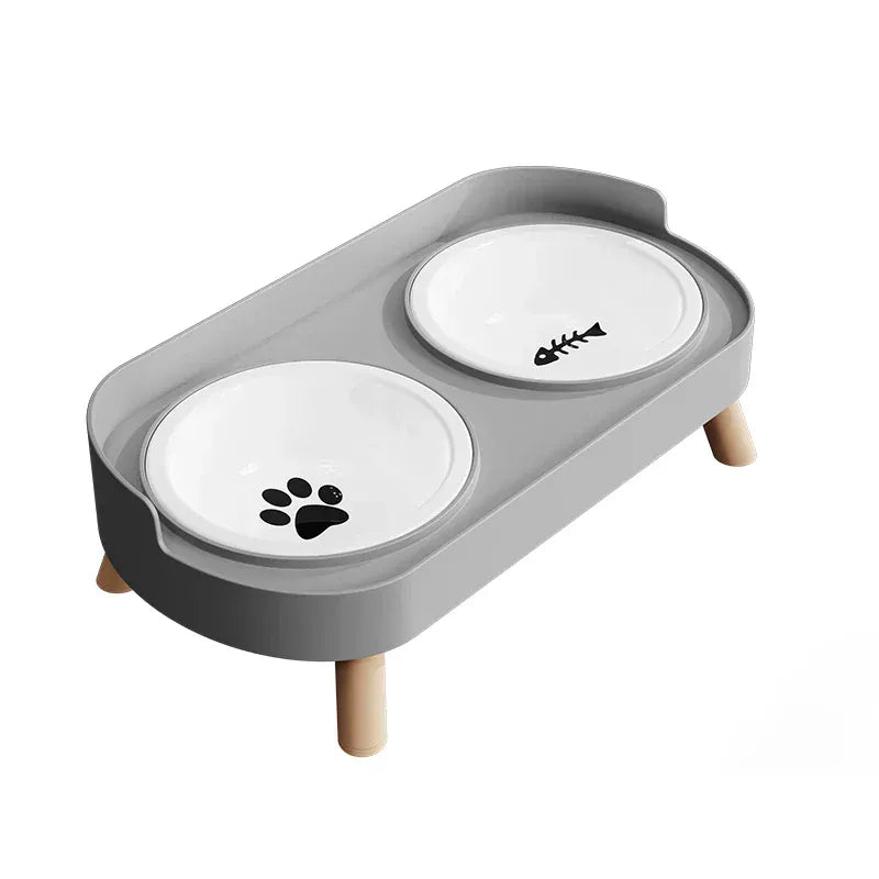Elevated Double Pet Bowl Set – Raised Food & Water Station