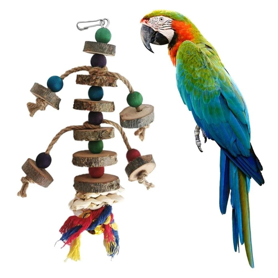 Parrot Swing Toy – Colorful Hanging Fun for Happy Birds
