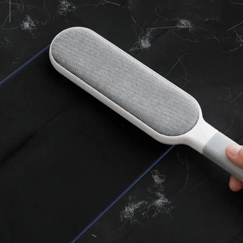 Double-Sided Pet Hair Remover Brush — Reusable, No Refills, Works on Any Fabric