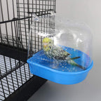 green bird bath showing smooth easy-to-clean surface
