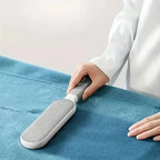 Double-Sided Pet Hair Remover Brush — Reusable, No Refills, Works on Any Fabric