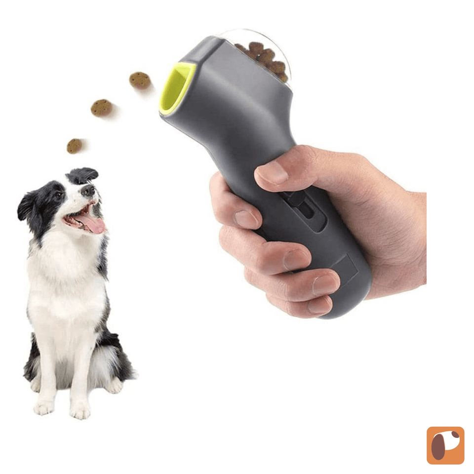 Interactive Dog Training Toy — Handheld Treat Launcher for Positive Training