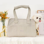 Lightweight pet carrier bag with breathable fabric for travel