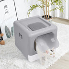 Enclosed Cat Litter Box with Odor Control and Leak-Proof Design