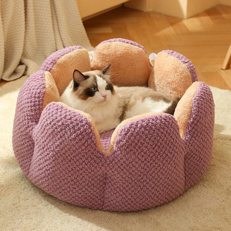 Flower Cat Bed — Plush Petal Design for Cozy Cat Comfort