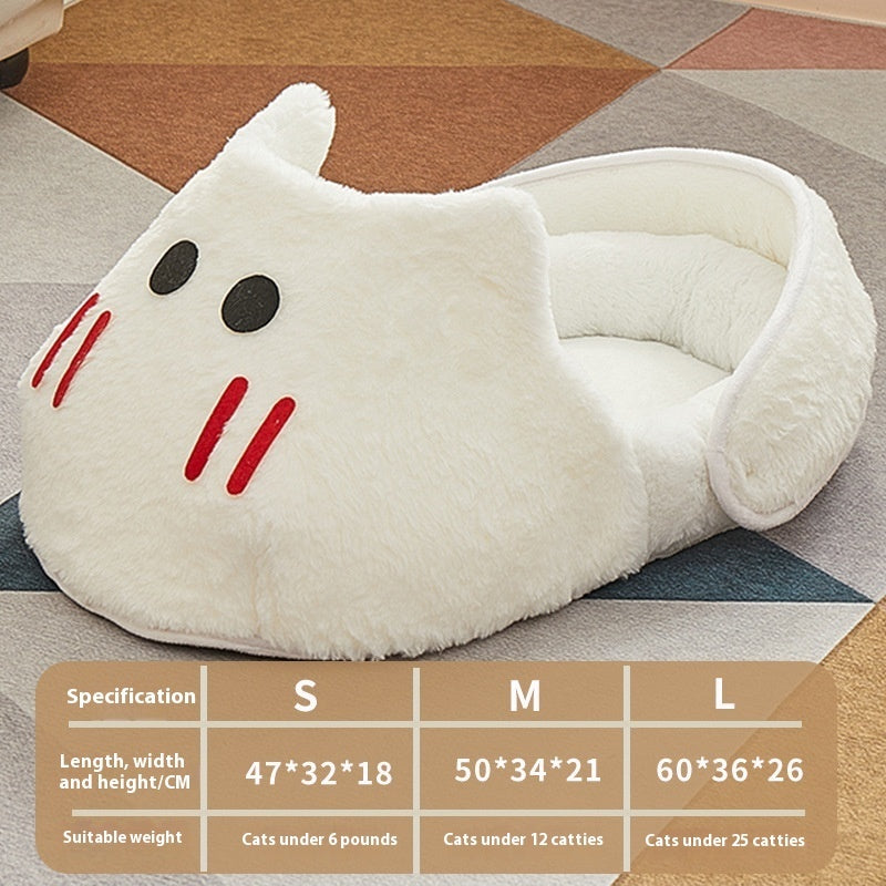 Cat Nest Bedding – Cozy Bunny Slippers Bed for Cats