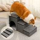 Portable Foldable Dog Stairs – Multi-Functional with Storage & Built-In Condo