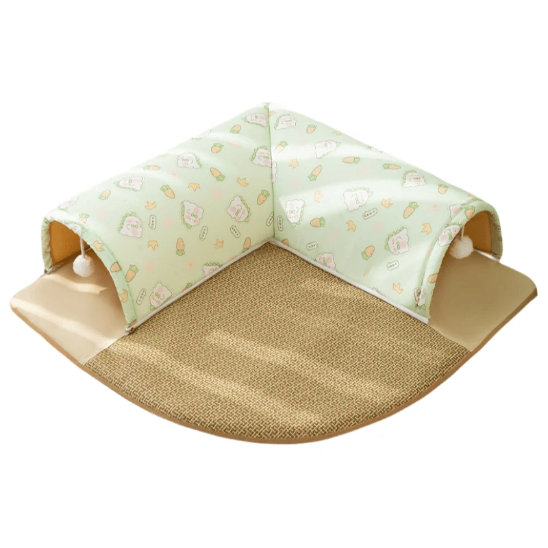 Collapsible Cat Tunnel Bed – 2-in-1 Peekaboo Play Tunnel and Cozy Resting Bed