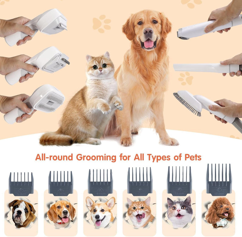 Pet Hair Vacuum &amp; Grooming Kit 6-in-1 – 2.5L Capacity, Shed-Free Home