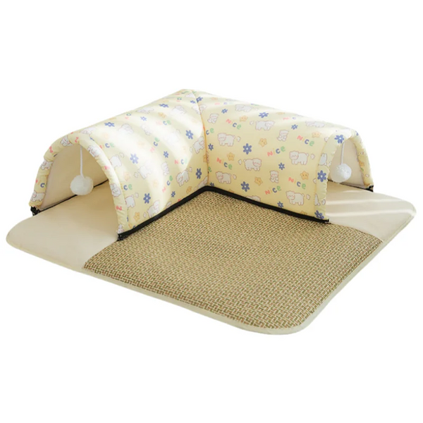 Cat Tunnel Bed – Collapsible Peekaboo Play & Nap Spot