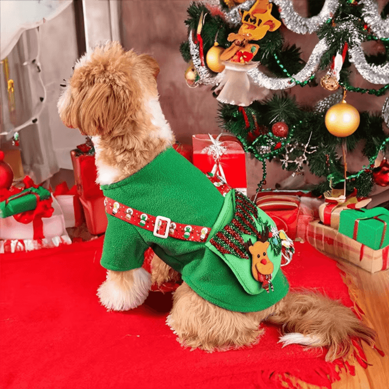 Christmas Elk Dog Dress – Festive Style & Cozy Comfort