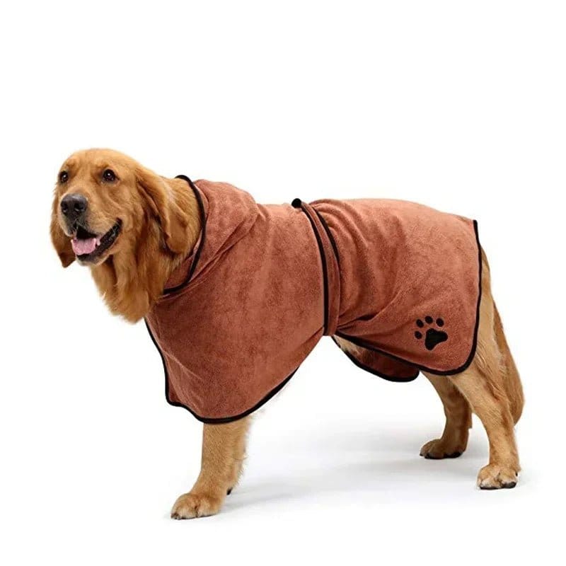 Dog Bathrobe – Microfiber Drying Robe with Full Coverage Hood