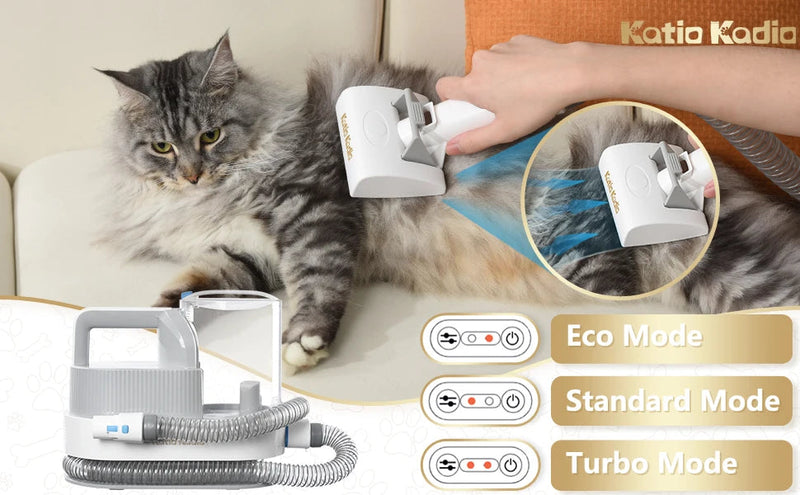 Pet Grooming Kit 5-in-1 – Silent Vacuum Clipper System
