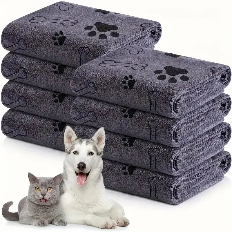 Quick-Drying Microfiber Pet Towel – Super Absorbent & Gentle - 2PCS