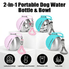 Portable Stainless Steel Pet Water Bottle