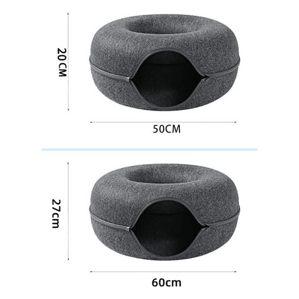 Cama Interativa Túnel para Gatos – Descanso e Diversão em Um Só Produto Túnel caminha para gatos Madrupet M - 50x20cm 