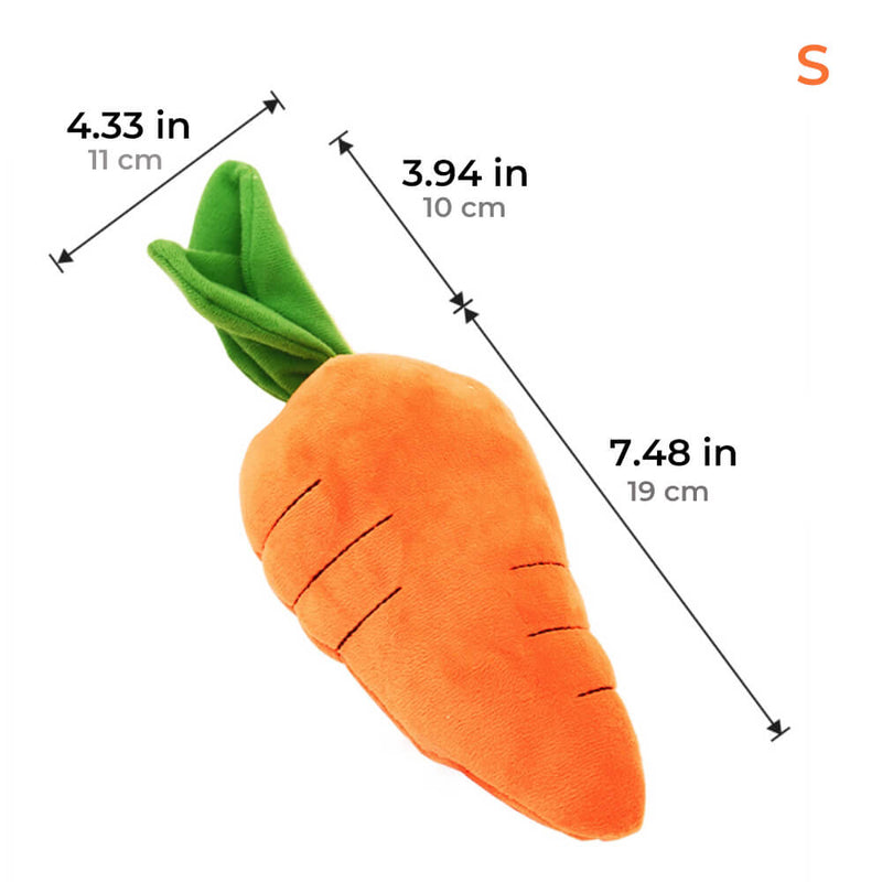 Carrot Squeaky Plush Dog Toy – Interactive Fun for Happy Pups