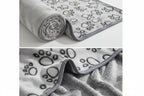 Soft Pet Blanket — Washable Fleece with Paw Print Design, 3 Sizes