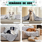 Soft Pet Blanket — Washable Fleece with Paw Print Design, 3 Sizes