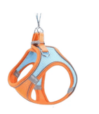Pink adjustable dog harness and leash set displayed flat