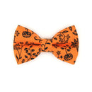 Gothic Halloween Bow Tie Cat Collar – Black & Orange