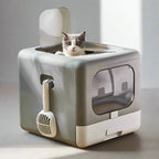 Enclosed Cat Litter Box with Odor Control and Leak-Proof Design