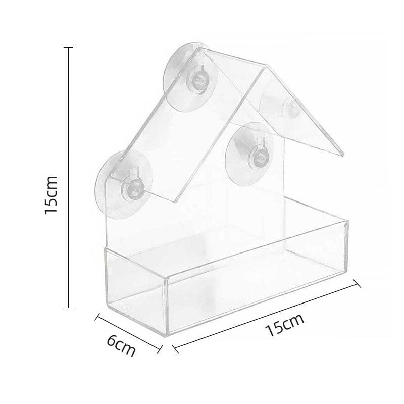 Acrylic Window Bird Feeder – Crystal-Clear View & Squirrel-Proof Design