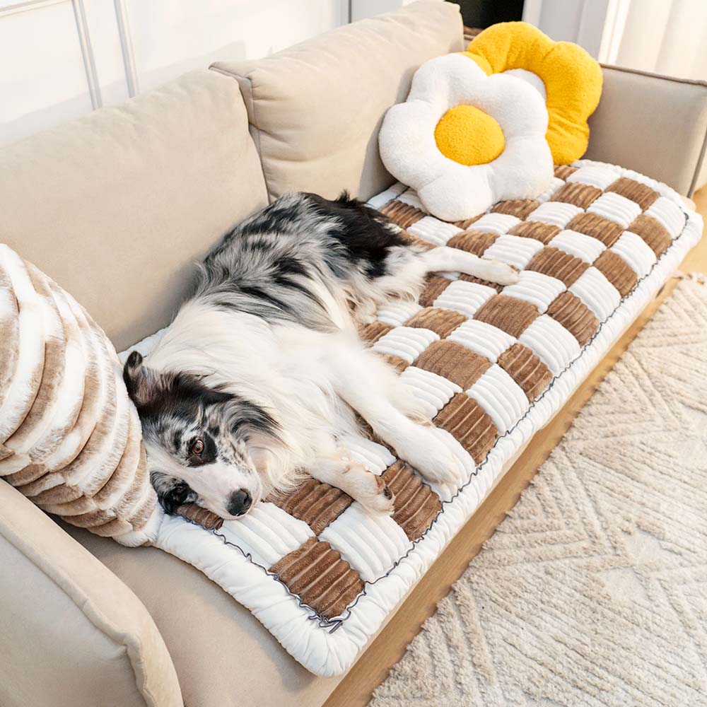 Pet-Friendly Couch Cover – Chenille Sofa Protector with Non-Slip Backing