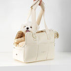 Grey soft pet carrier bag option for small dogs and cats