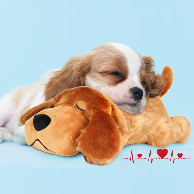 Heartbeat Puppy Plush Toy — Real-Feel Pulse & Overnight Warmth for Anxious Dogs