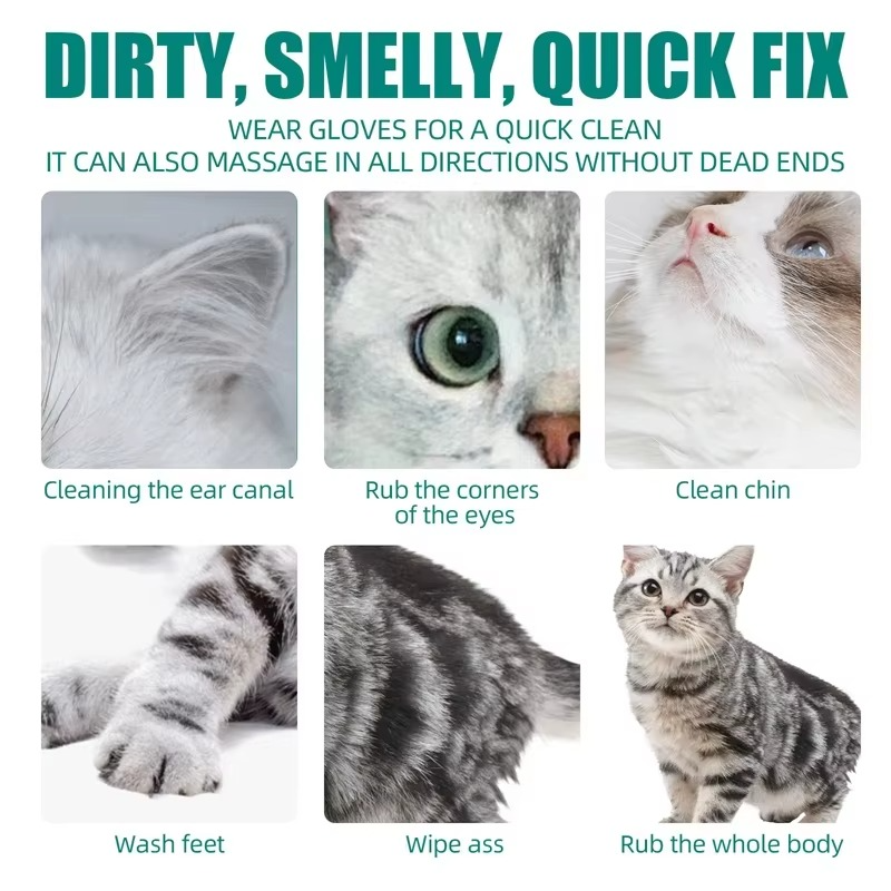 Waterless Pet Cleaning Glove — Quick Clean Without a Bath