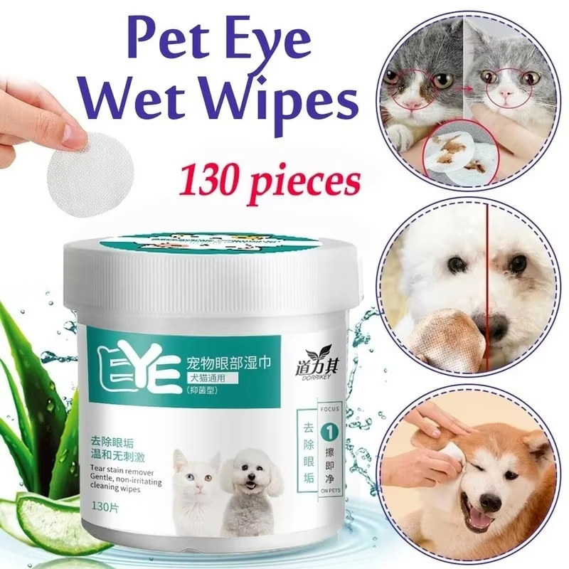 Pet Eye Cleaning Wipes — Gentle Daily Eye Hygiene for Dogs and Cats