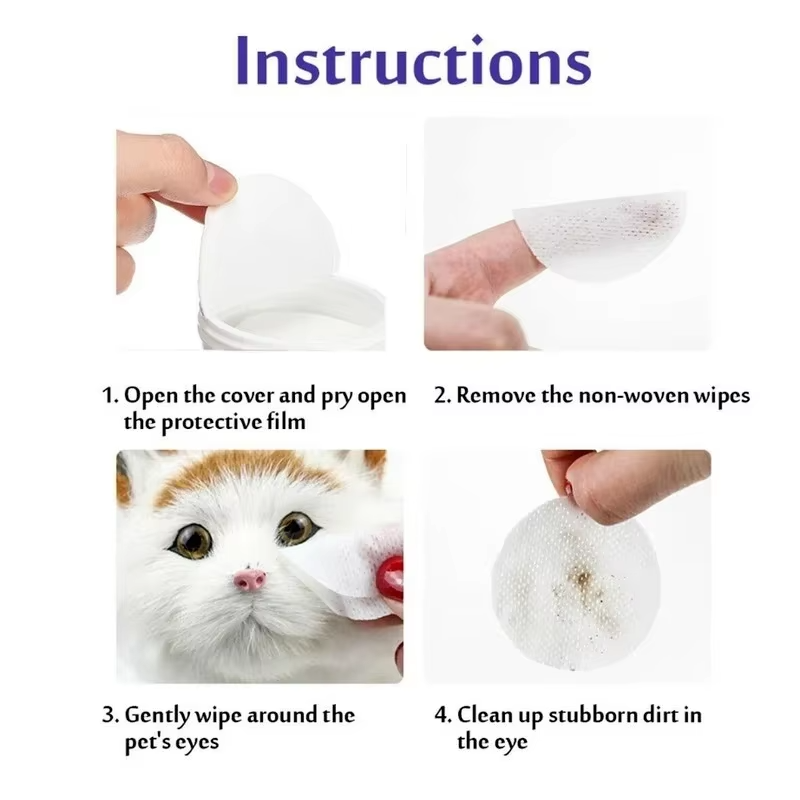 Pet Eye Cleaning Wipes — Gentle Daily Eye Hygiene for Dogs and Cats
